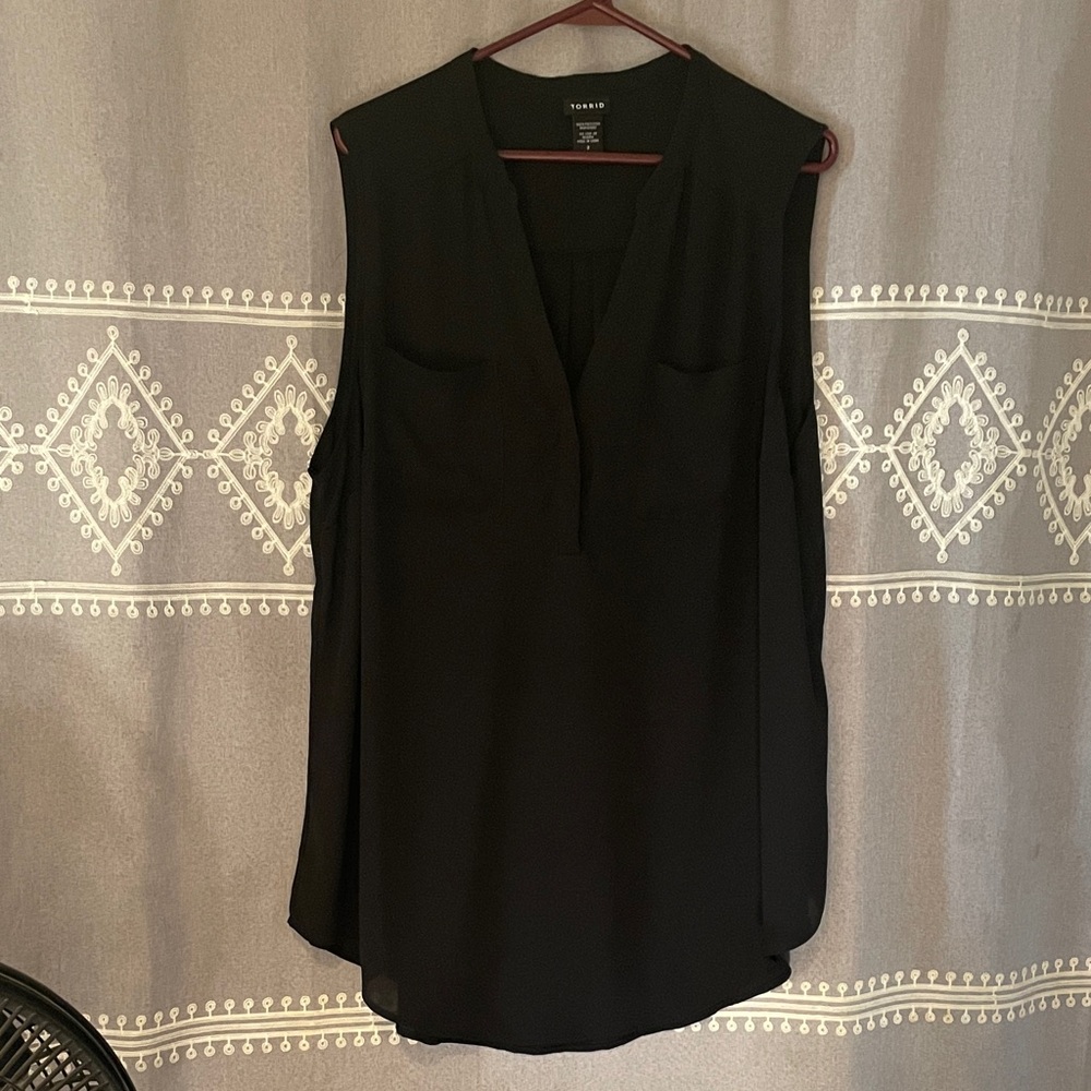 Torrid Black Sleeveless Blouse